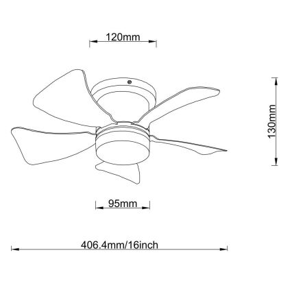 Globo - Ανεμιστήρας οροφής LED Dimmable LED/10W/230V 3000-6500K καφέ + τηλεχειριστήριο