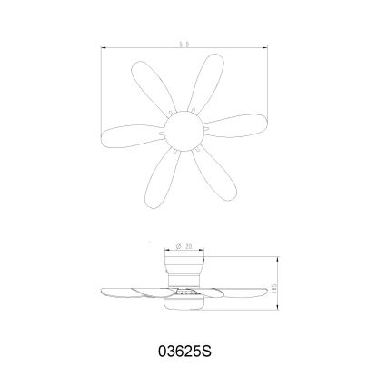 Globo - ρυθμιζόμενος ανεμιστήρας οροφής LED/5W/230V 2700-6500K μαύρος + τηλεχειριστήριο