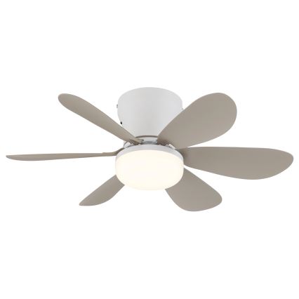 Globo - Ρυθμιζόμενος ανεμιστήρας οροφής LED/5W/230V 2700-6500K μπεζ + τηλεχειριστήριο