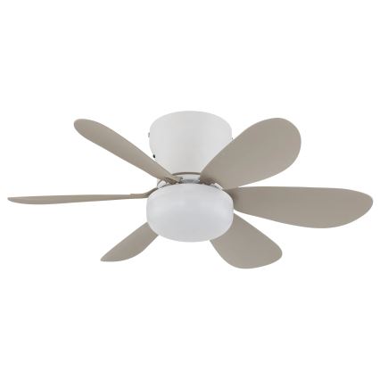 Globo - Ρυθμιζόμενος ανεμιστήρας οροφής LED/5W/230V 2700-6500K μπεζ + τηλεχειριστήριο