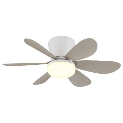 Globo - Ρυθμιζόμενος ανεμιστήρας οροφής LED/5W/230V 2700-6500K μπεζ + τηλεχειριστήριο