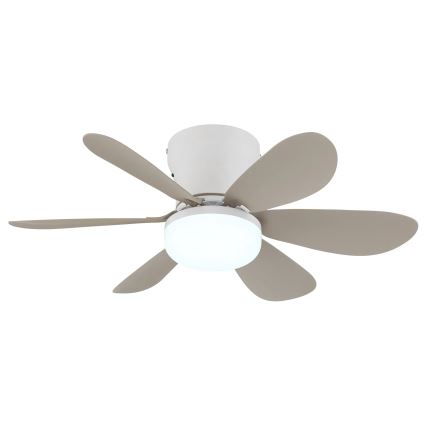 Globo - Ρυθμιζόμενος ανεμιστήρας οροφής LED/5W/230V 2700-6500K μπεζ + τηλεχειριστήριο