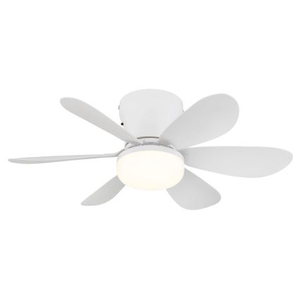 Globo - LED Ρυθμιζόμενος ανεμιστήρας οροφής LED/5W/230V 2700-6500K λευκός + τηλεχειριστήριο