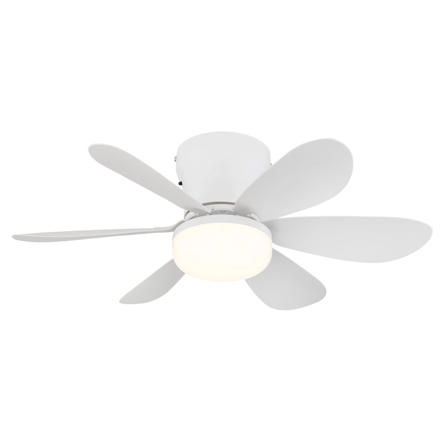 Globo - LED Ρυθμιζόμενος ανεμιστήρας οροφής LED/5W/230V 2700-6500K λευκός + τηλεχειριστήριο