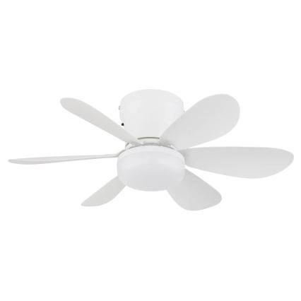 Globo - LED Ρυθμιζόμενος ανεμιστήρας οροφής LED/5W/230V 2700-6500K λευκός + τηλεχειριστήριο