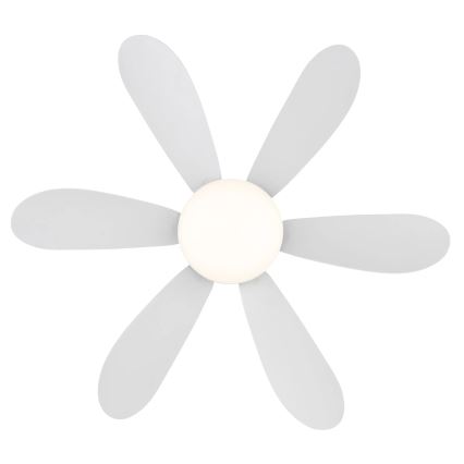 Globo - LED Ρυθμιζόμενος ανεμιστήρας οροφής LED/5W/230V 2700-6500K λευκός + τηλεχειριστήριο