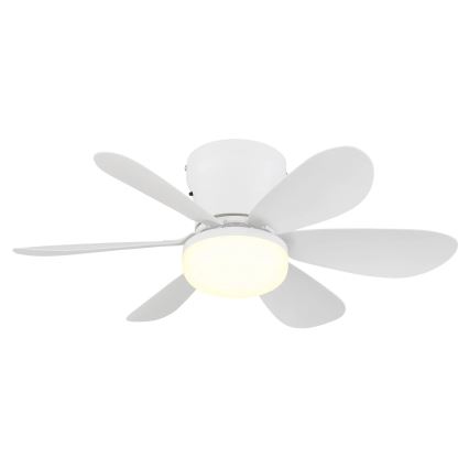 Globo - LED Ρυθμιζόμενος ανεμιστήρας οροφής LED/5W/230V 2700-6500K λευκός + τηλεχειριστήριο