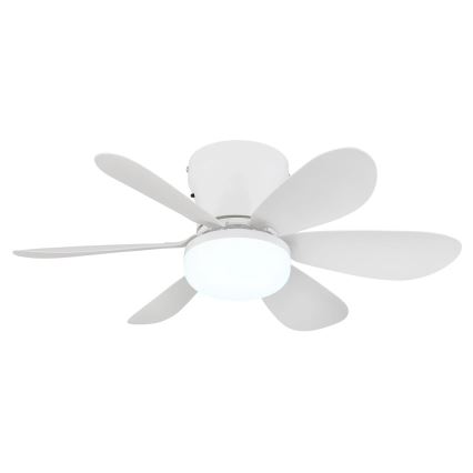 Globo - LED Ρυθμιζόμενος ανεμιστήρας οροφής LED/5W/230V 2700-6500K λευκός + τηλεχειριστήριο