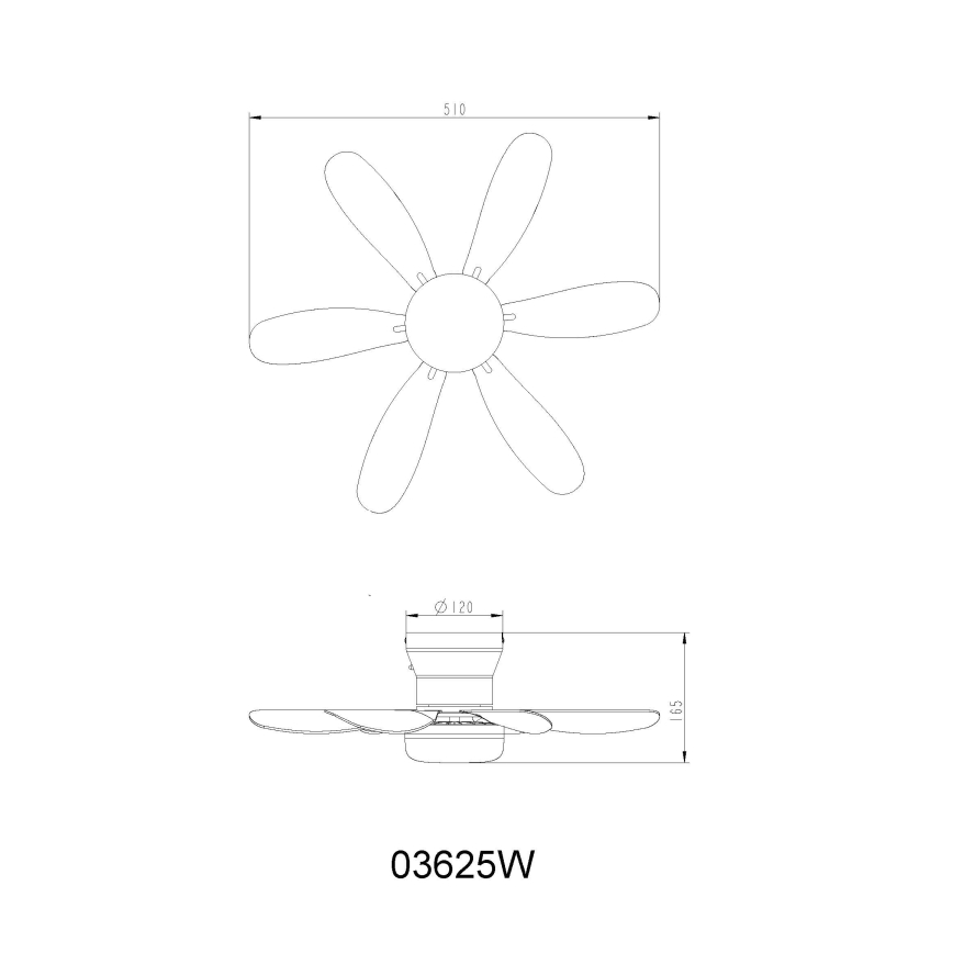 Globo - LED Ρυθμιζόμενος ανεμιστήρας οροφής LED/5W/230V 2700-6500K λευκός + τηλεχειριστήριο