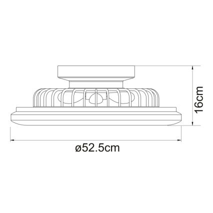 Globo - LED φωτιστικό οροφής με ανεμιστήρα LED/30W/230V 3000-6500K + τηλεχειριστήριο