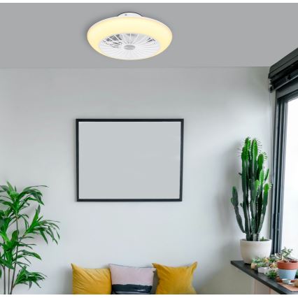 Globo 03632W - Φωτιστικό οροφής με ανεμιστήρα LAFEE LED/18W/230V
