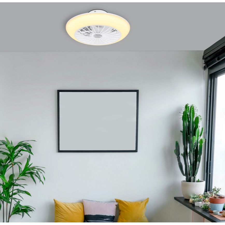 Globo 03632W - Φωτιστικό οροφής με ανεμιστήρα LAFEE LED/18W/230V