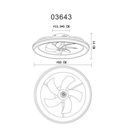 Globo - Ανεμιστήρας οροφής LED Dimmable LED/40W/230V 3000-6500K + τηλεχειριστήριο