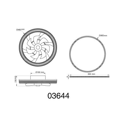 Globo - Ρυθμιζόμενο LED οροφής ανεμιστήρας LED/30W/230V 2700-6000K + τηλεχειριστήριο