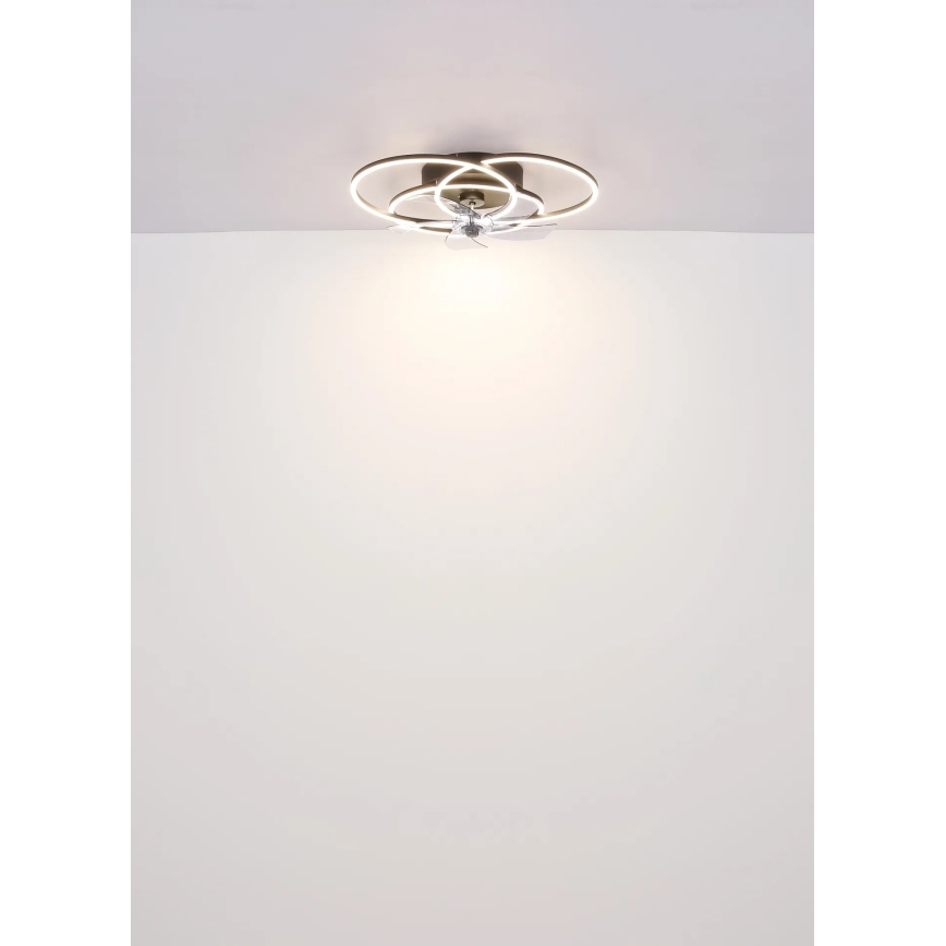 Globo - Ρυθμιζόμενος ανεμιστήρας οροφής LED/40W/230V 3000-6500K μαύρος + τηλεχειριστήριο