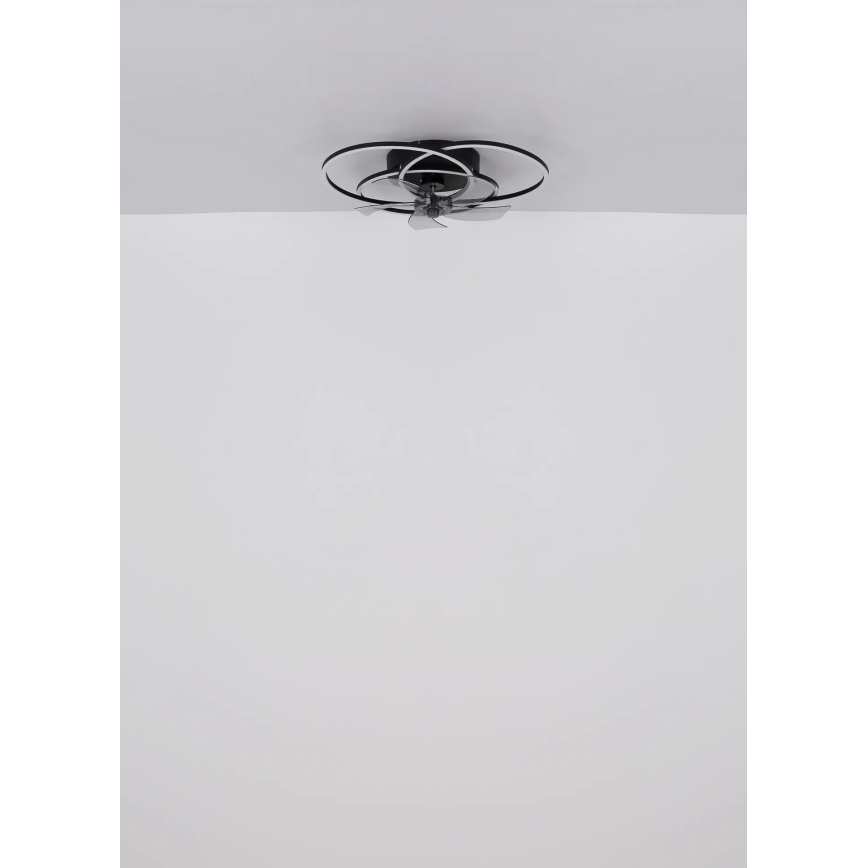 Globo - Ρυθμιζόμενος ανεμιστήρας οροφής LED/40W/230V 3000-6500K μαύρος + τηλεχειριστήριο