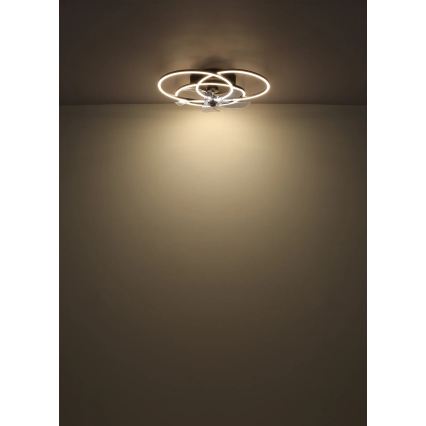 Globo - Ρυθμιζόμενος ανεμιστήρας οροφής LED/40W/230V 3000-6500K μαύρος + τηλεχειριστήριο