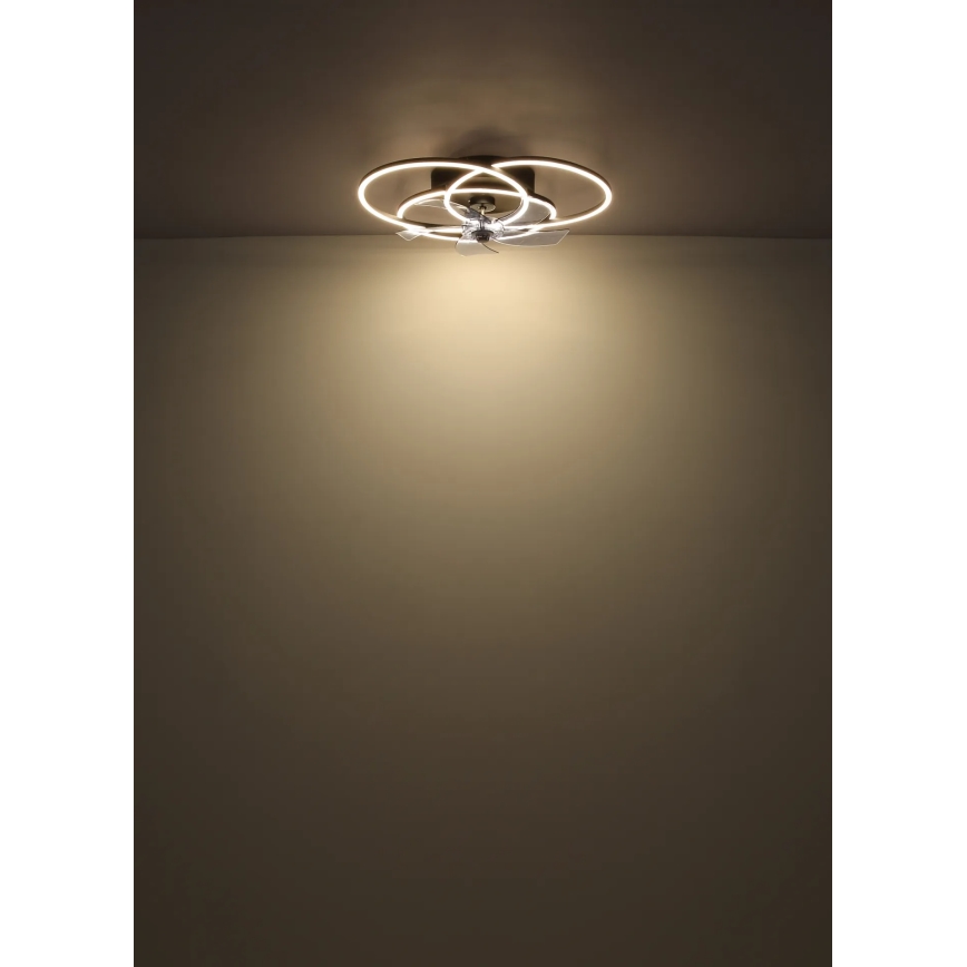 Globo - Ρυθμιζόμενος ανεμιστήρας οροφής LED/40W/230V 3000-6500K μαύρος + τηλεχειριστήριο