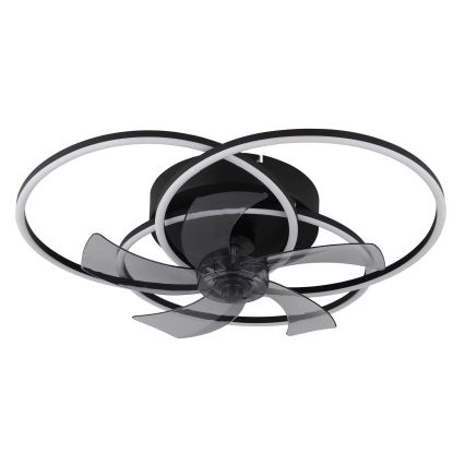 Globo - Ρυθμιζόμενος ανεμιστήρας οροφής LED/40W/230V 3000-6500K μαύρος + τηλεχειριστήριο