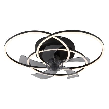 Globo - Ρυθμιζόμενος ανεμιστήρας οροφής LED/40W/230V 3000-6500K μαύρος + τηλεχειριστήριο