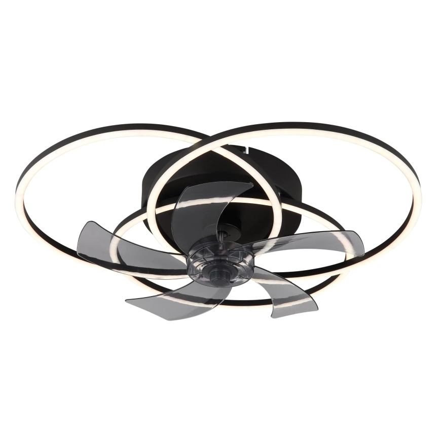 Globo - Ρυθμιζόμενος ανεμιστήρας οροφής LED/40W/230V 3000-6500K μαύρος + τηλεχειριστήριο