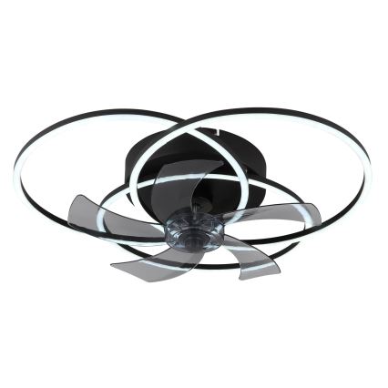 Globo - Ρυθμιζόμενος ανεμιστήρας οροφής LED/40W/230V 3000-6500K μαύρος + τηλεχειριστήριο