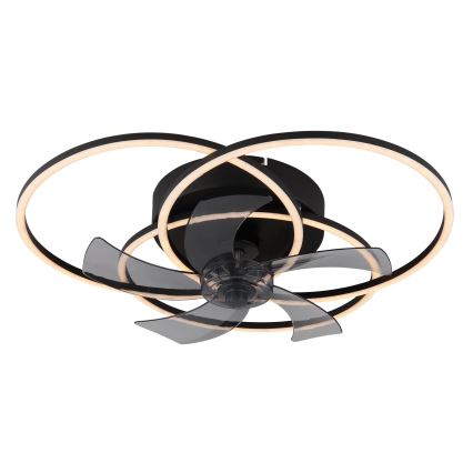 Globo - Ρυθμιζόμενος ανεμιστήρας οροφής LED/40W/230V 3000-6500K μαύρος + τηλεχειριστήριο