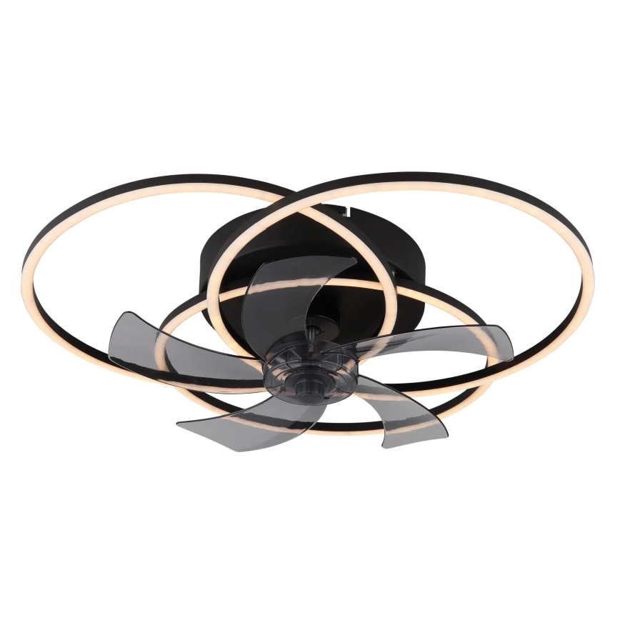 Globo - Ρυθμιζόμενος ανεμιστήρας οροφής LED/40W/230V 3000-6500K μαύρος + τηλεχειριστήριο