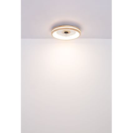 Globo - LED Φωτιστικό οροφής dimmable με ανεμιστήρα LED/30W/230V 2700-6500K καφέ + τηλεχειριστήριο
