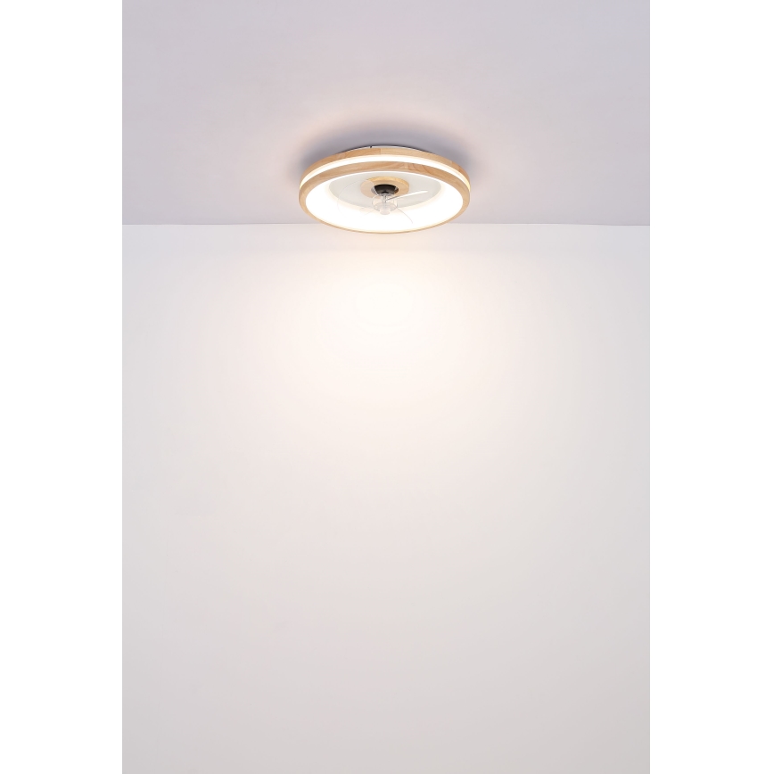 Globo - LED Φωτιστικό οροφής dimmable με ανεμιστήρα LED/30W/230V 2700-6500K καφέ + τηλεχειριστήριο
