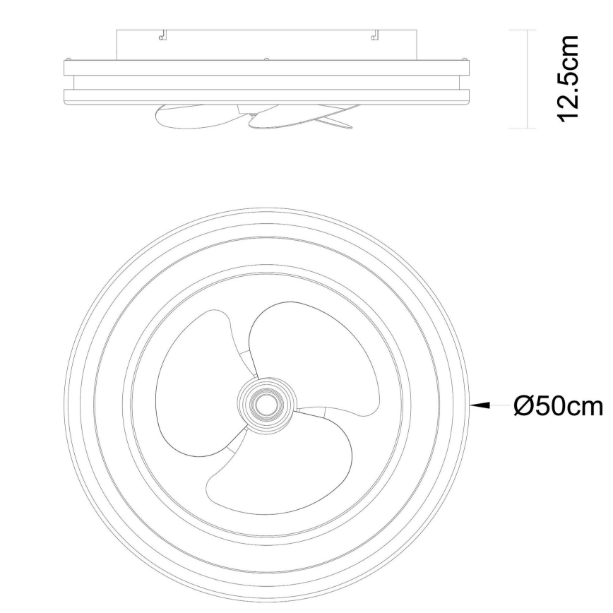 Globo - LED Φωτιστικό οροφής dimmable με ανεμιστήρα LED/30W/230V 2700-6500K καφέ + τηλεχειριστήριο