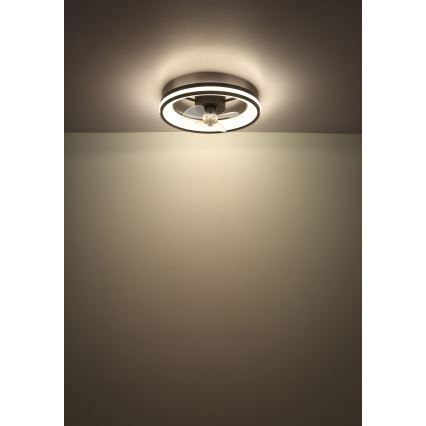 Globo - LED Φωτιστικό οροφής dimmable με ανεμιστήρα LED/30W/230V 2700-6500K μαύρο + τηλεχειριστήριο