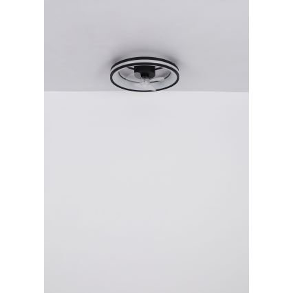 Globo - LED Φωτιστικό οροφής dimmable με ανεμιστήρα LED/30W/230V 2700-6500K μαύρο + τηλεχειριστήριο