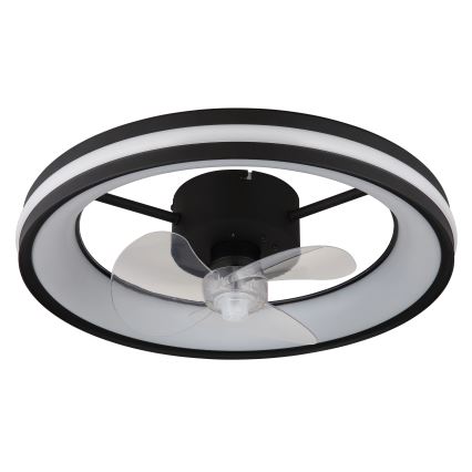 Globo - LED Φωτιστικό οροφής dimmable με ανεμιστήρα LED/30W/230V 2700-6500K μαύρο + τηλεχειριστήριο