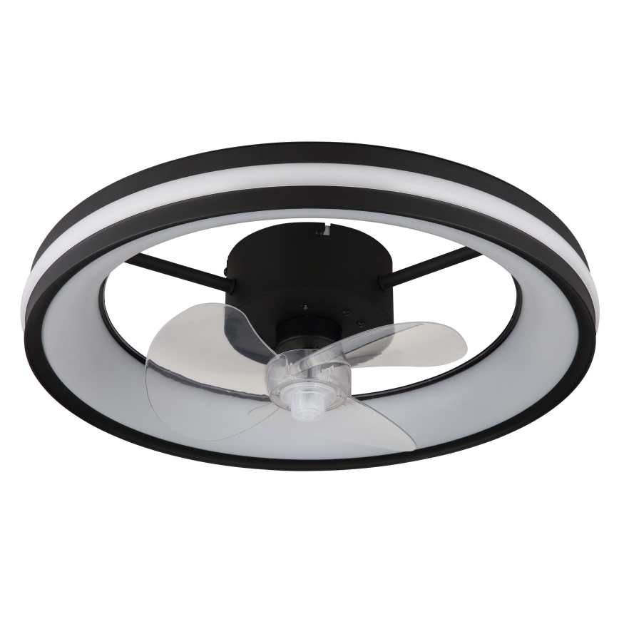 Globo - LED Φωτιστικό οροφής dimmable με ανεμιστήρα LED/30W/230V 2700-6500K μαύρο + τηλεχειριστήριο