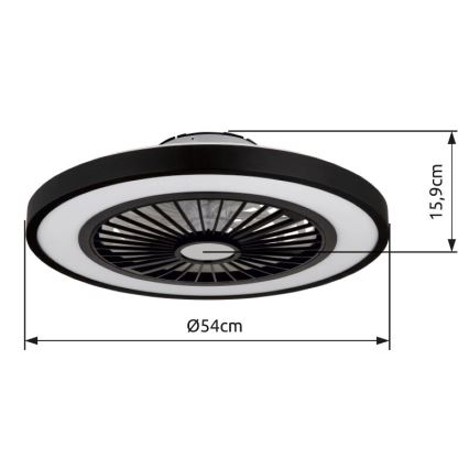 Globo - Ρυθμιζόμενος οροφής ανεμιστήρας LED/45W/230V 3000-6500K με τηλεχειριστήριο