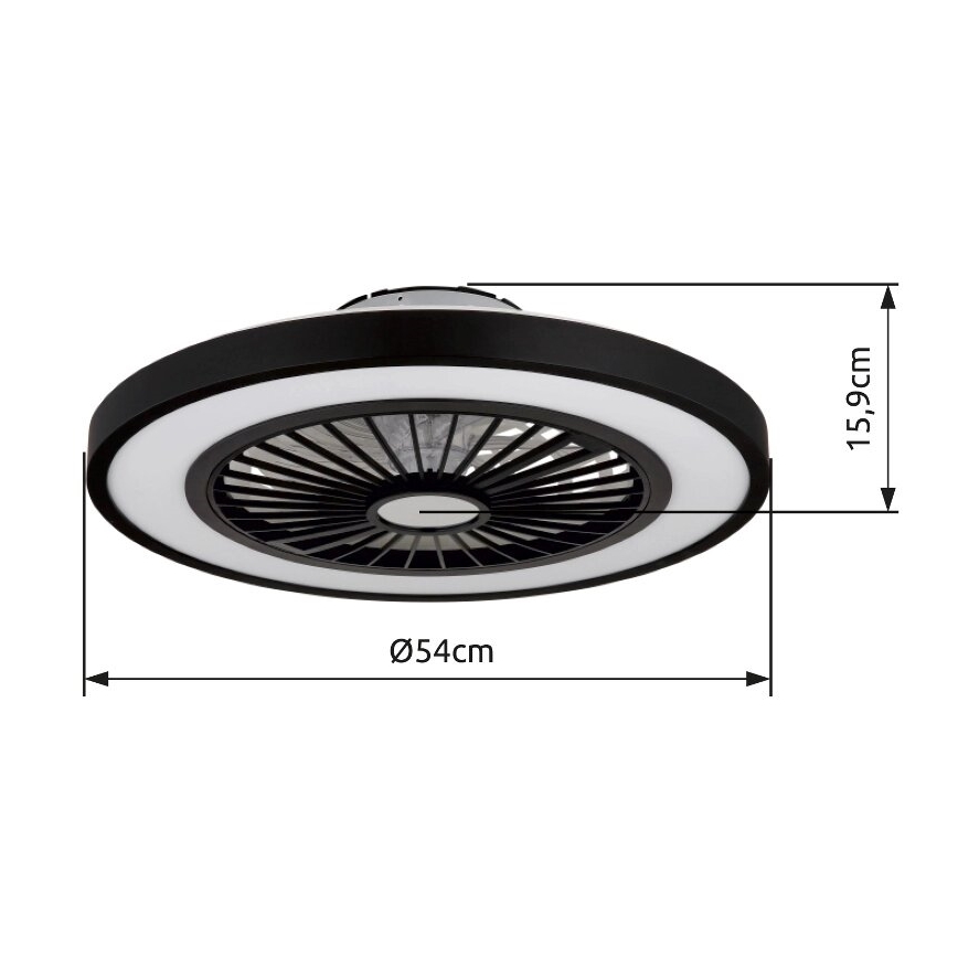 Globo - Ρυθμιζόμενος οροφής ανεμιστήρας LED/45W/230V 3000-6500K με τηλεχειριστήριο