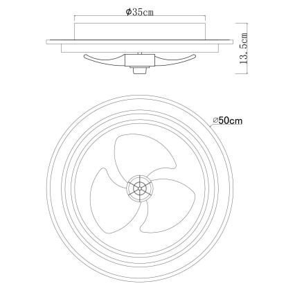 Globo - Ανεμιστήρας οροφής LED Dimmable LED/32W/230V 2700-6500K + τηλεχειριστήριο