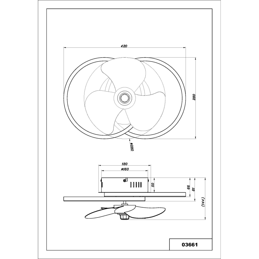 Globo - Ρυθμιζόμενο LED οροφής ανεμιστήρας LED/24W/230V 2700-6500K + τηλεχειριστήριο