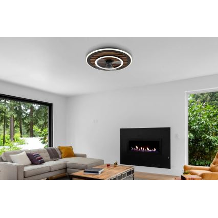 Globo - Ρυθμιζόμενος LED ανεμιστήρας οροφής LED/36W/230V 2700-6000K μαύρος + τηλεχειριστήριο
