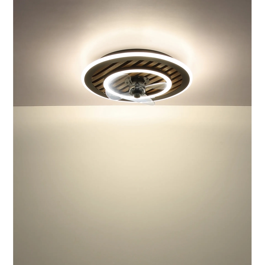 Globo - Ρυθμιζόμενος LED ανεμιστήρας οροφής LED/36W/230V 2700-6000K μαύρος + τηλεχειριστήριο