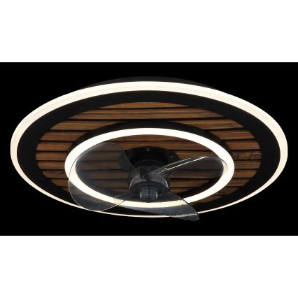 Globo - Ρυθμιζόμενος LED ανεμιστήρας οροφής LED/36W/230V 2700-6000K μαύρος + τηλεχειριστήριο