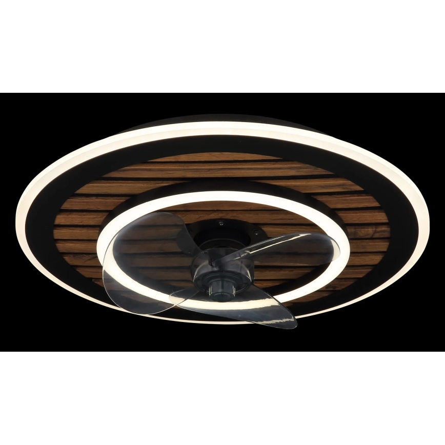 Globo - Ρυθμιζόμενος LED ανεμιστήρας οροφής LED/36W/230V 2700-6000K μαύρος + τηλεχειριστήριο