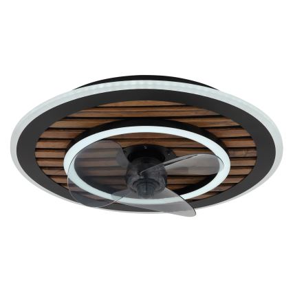 Globo - Ρυθμιζόμενος LED ανεμιστήρας οροφής LED/36W/230V 2700-6000K μαύρος + τηλεχειριστήριο