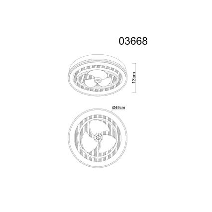 Globo - Ρυθμιζόμενος LED ανεμιστήρας οροφής LED/36W/230V 2700-6000K μαύρος + τηλεχειριστήριο