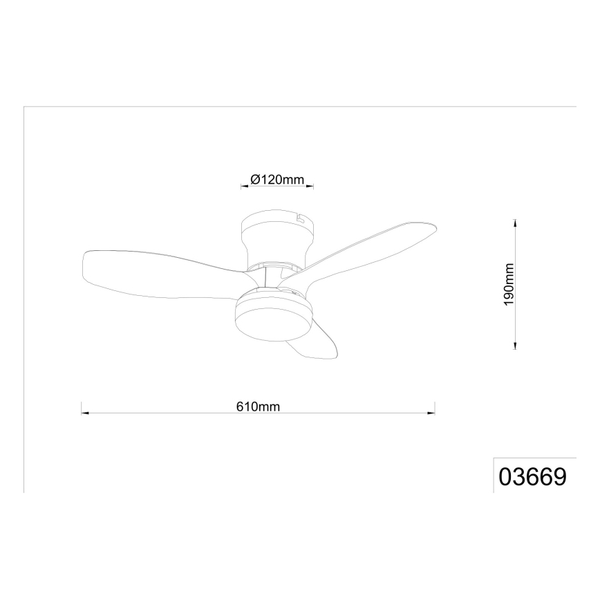 Globo - Ρυθμιζόμενος ανεμιστήρας οροφής LED/15W/230V 2700-6500K μαύρος + τηλεχειριστήριο