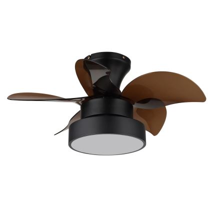 Globo - Ρυθμιζόμενος ανεμιστήρας οροφής LED/22W/230V 3000/4500/6000K καφέ + τηλεχειριστήριο