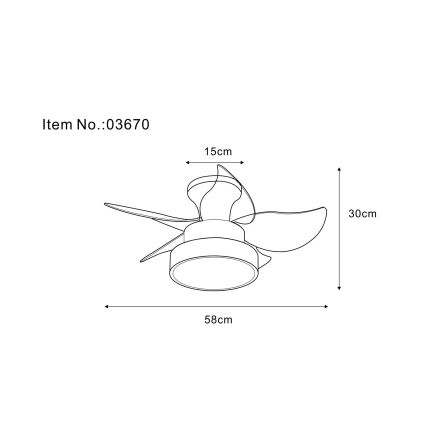 Globo - Ρυθμιζόμενος ανεμιστήρας οροφής LED/22W/230V 3000/4500/6000K καφέ + τηλεχειριστήριο