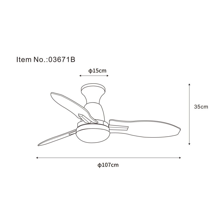 Globo - LED ρυθμιζόμενος οροφής ανεμιστήρας LED/22W/230V 3000/4500/6000K + τηλεχειριστήριο