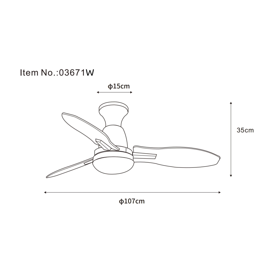 Globo - LED ρυθμιζόμενος οροφής ανεμιστήρας LED/22W/230V 3000/4500/6000K + τηλεχειριστήριο